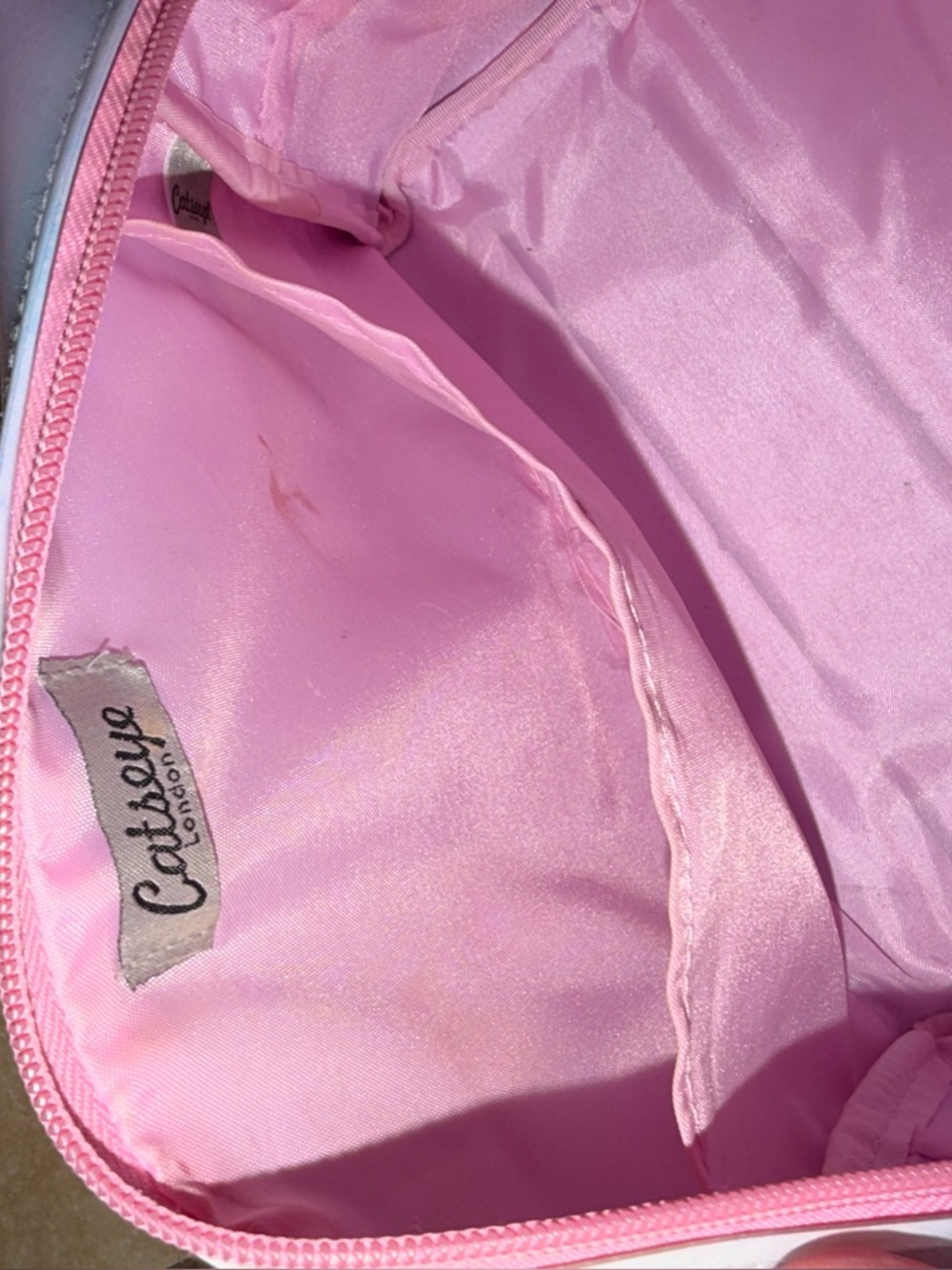 CATSEYE LONDON PINK & BLUE FLAMINGO COSMETICS BAG BUNDLE-CASE POUCH LINED ZIPPER - Picture 6 of 8